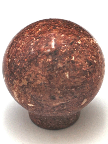 Cal Crystal RBR-2: 1-1/2" Sphere Marble Cabinet Knob - Red