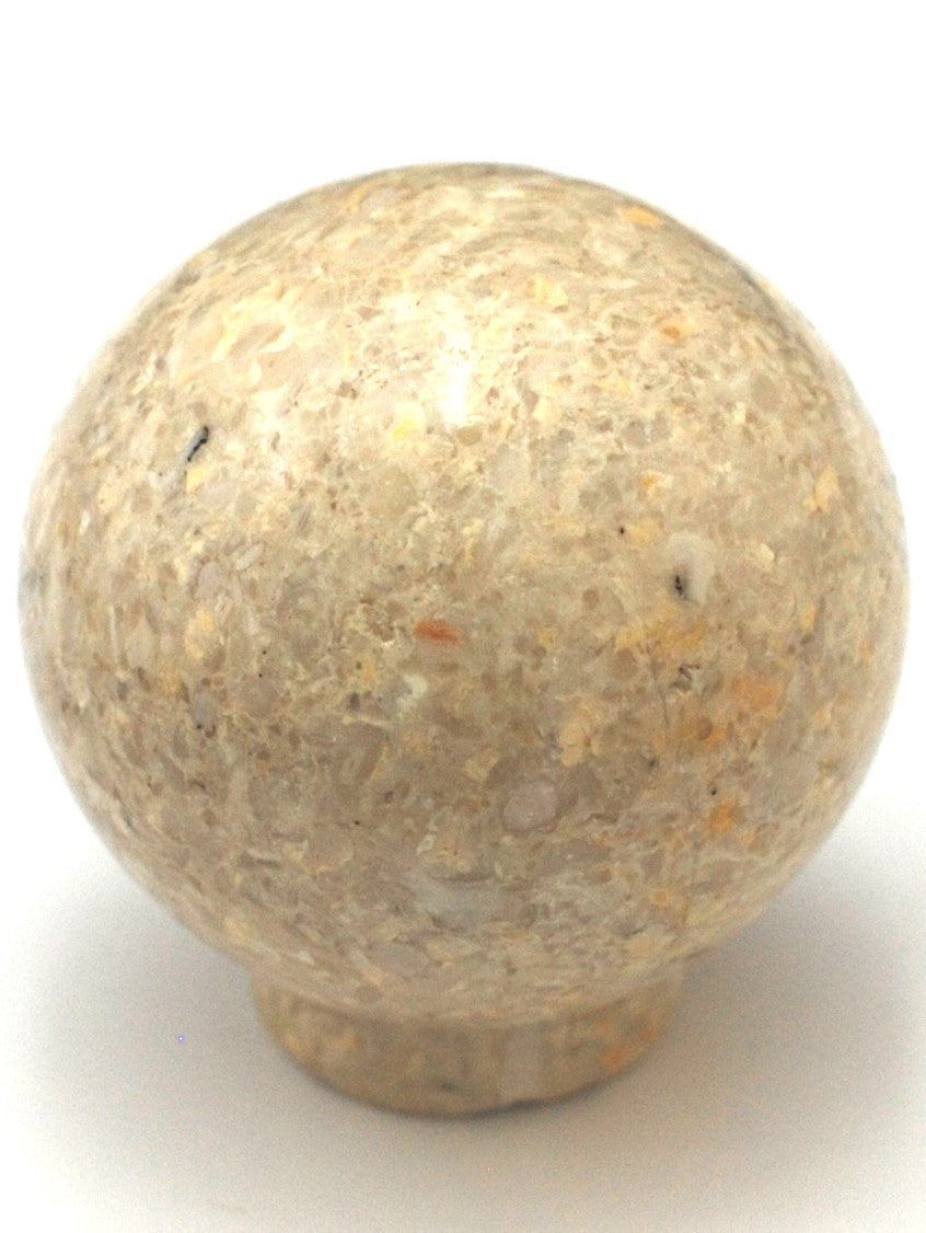 Cal Crystal RBY-2: 1-1/2" Sphere Marble Cabinet Knob - Beige