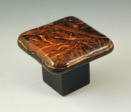 Grace White RCF1: CopperFrost 1 Cabinet Knob - Copper/Black
