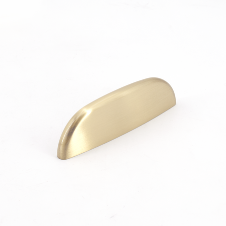 Sugatsune RD-90/SB: 74mm cc Half-Round Edge Pull - Satin Brass