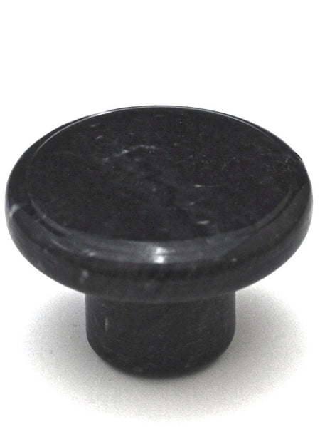 Cal Crystal RGB-1: 1-1/4" Round Marble Cabinet Knob - Black