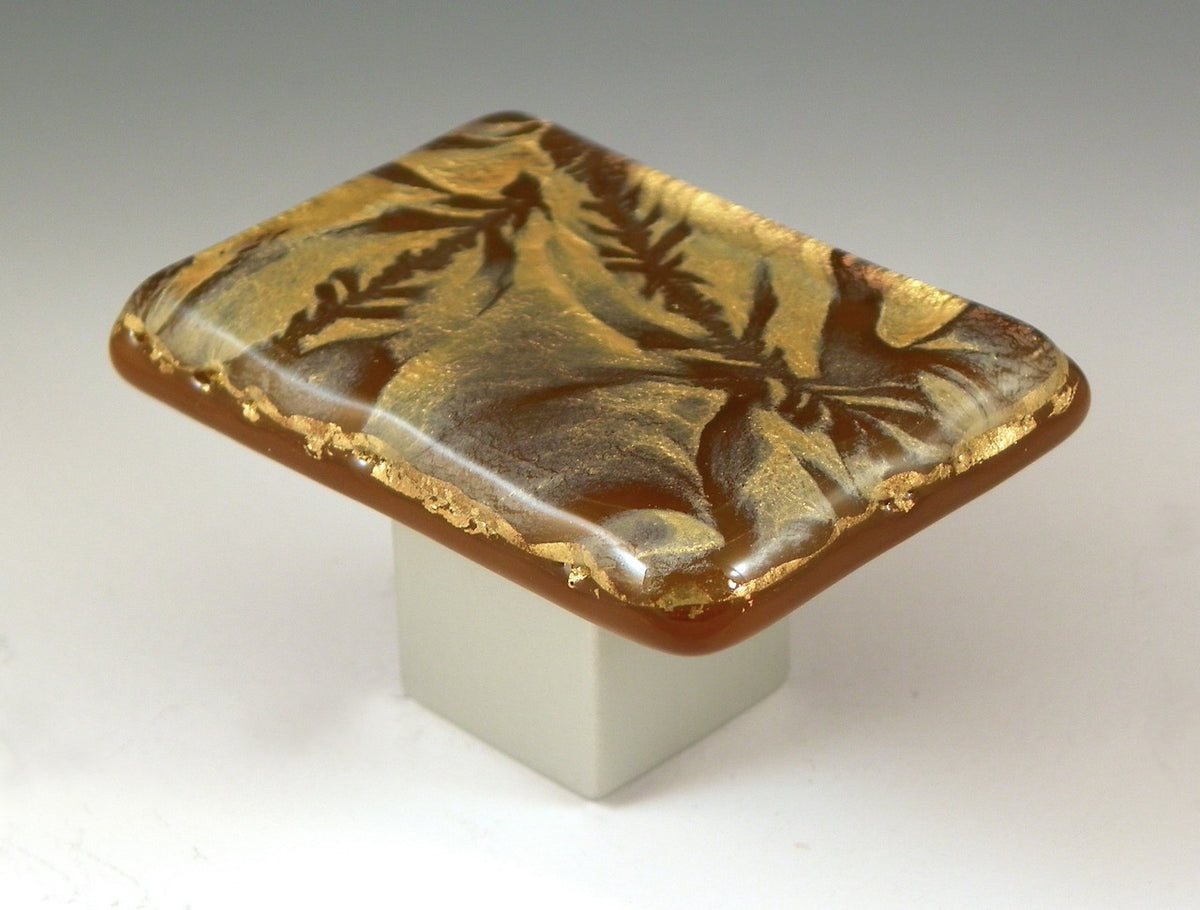Grace White RGF3: GoldFrost 3 Cabinet Knob - Gold/Brown