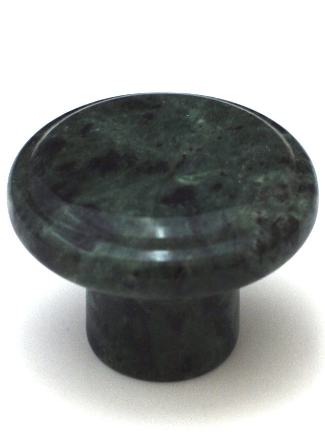 Cal Crystal RGG-1: 1-1/4" Round Marble Cabinet Knob - Green