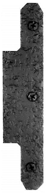 Acorn RH5BP: 7" H Plate for Mortise Butt Hinges - Black Rough Iron