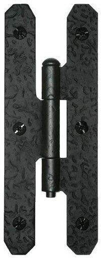 Acorn RH7BQ: 7" H Hinge (pair) - Black Rough Iron