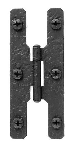 Acorn RHBBQ: 4-1/2" H Cabinet Hinge (pair) - Black Rough Iron