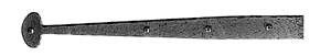 Acorn RIEBP: 17-1/4" Bean Dummy Strap Hinge - Black Rough Iron