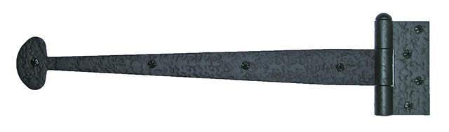 Acorn RIGBP: 15-5/8" Bean Strap Hinge - Black Rough Iron