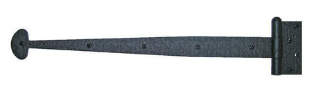Acorn RIHBP: 19-5/8" Bean Strap Hinge - Black Rough Iron