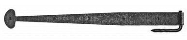 Acorn RIPBP: 19-5/8" Bean Gate Strap Hinge w/Pintle - Black Rough Iron