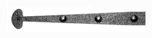 Acorn RIWBP: 14-1/2" Bean Dummy Gate Strap Hinge - Black Rough Iron