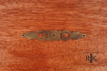 RKI BP-1789-AE: 6" Contemporary Backplate w/One Hole - Antique English