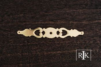 RKI BP-1789: 6" Contemporary Backplate w/One Hole - Polished Brass