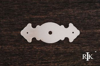 RKI BP-1790-P: 3-1/2" Decorative Backplate w/One Hole - Pewter