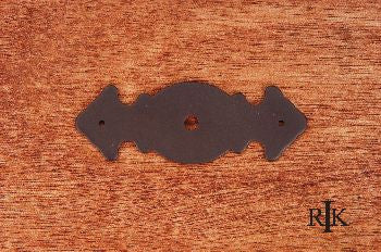 RKI BP-1790-RB: 3-1/2" Decorative Backplate w/One Hole - Oil Rubbed Bronze
