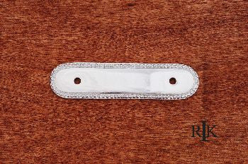 RKI BP-1792-BC: 3" cc Beaded Oblong Pull Backplate - Polished Chrome