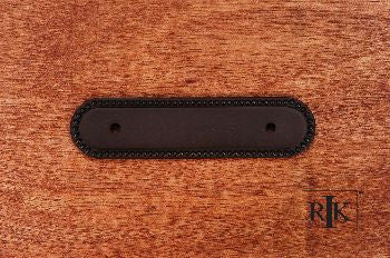 RKI BP-1792-BRB: 3" cc Beaded Oblong Pull Backplate - Oil Rubbed Bronze