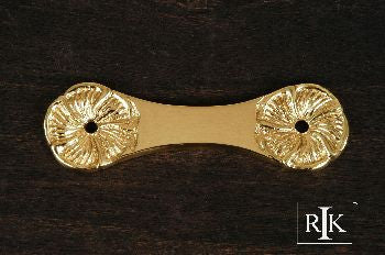 RKI BP-383: 3" cc Daisy Pull Backplate - Polished Brass
