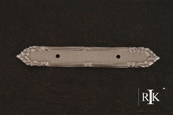 RKI BP-384-P: 3" cc Ornate Edge Pull Backplate - Pewter