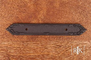 RKI BP-385-RB: 3-1/2" cc Ornate Edge Pull Backplate - Oil Rubbed Bronze