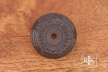 RKI BP-484-RB: 1-1/4" Cross & Petal Cabinet Knob Backplate - Oil Rubbed Bronze