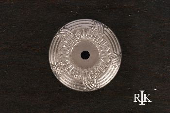 RKI BP-485-P: 1-1/2" Cross & Petal Cabinet Knob Backplate - Pewter