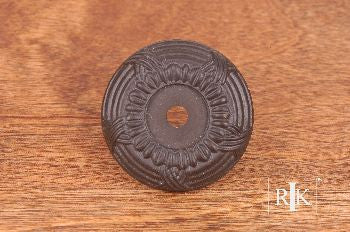 RKI BP-485-RB: 1-1/2" Cross & Petal Cabinet Knob Backplate - Oil Rubbed Bronze