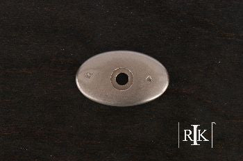 RKI BP-488-P: 1-1/2" Distressed Oval Backplate - Pewter