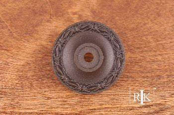 RKI BP-490-RB: 1-1/2" Flat Deco-Leaf Cabinet Knob Backplate - Oil Rubbed Bronze