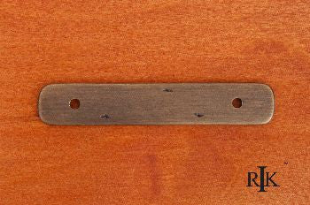RKI BP-7812-AE: 3"cc Distressed Rectangular Backplate - Antique English