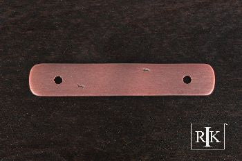 RKI BP-7812-DC: 3" cc Distressed Rectangular Backplate - Distressed Copper