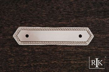 RKI BP-7813-P: 3-1/2" cc Rope Edge Backplate - Pewter
