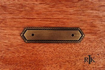 RKI BP-7814-AE: 3" cc Rope Backplate - Antique English