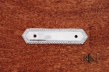 RKI BP-7814-C: 3" cc Rope Backplate - Polished Chrome