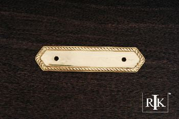 RKI BP-7814: 3" cc Rope Backplate - Polished Brass