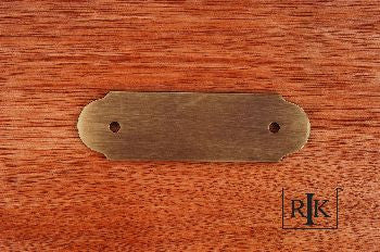 RKI BP-7818-AE: 3" cc Smooth Pull Backplate - Antique English