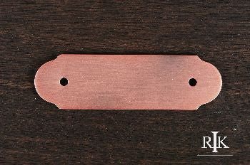 RKI BP-7818-DC: 3" cc Smooth Pull Backplate - Distressed Copper