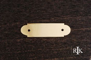 RKI BP-7818: 3" cc Smooth Pull Backplate - Polished Brass