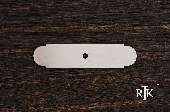 RKI BP-7819-P: 3-9/16" Small Backplate w/One Hole - Pewter