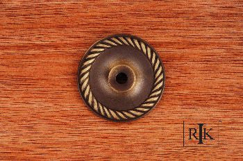 RKI BP-7820-AE: 1-5/8" Rope Single Hole Backplate - Antique English