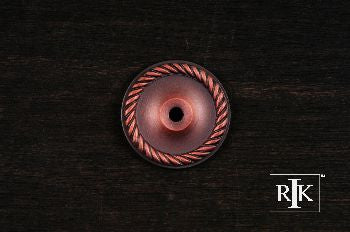 RKI BP-7820-DC: 1-5/8" Rope Single Hole Backplate - Distressed Copper
