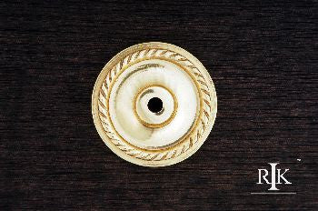 RKI BP-7820: 1-5/8" Rope Single Hole Backplate - Polished Brass