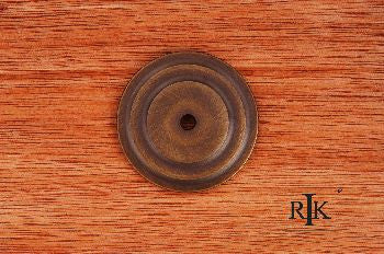 RKI BP-7821-AE: 1-5/8" Plain Single Hole Backplate - Antique English