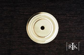 RKI BP-7821: 1-5/8" Plain Single Hole Backplate - Polished Brass
