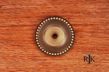 RKI BP-7822-AE: 1-5/8" Beaded Single Hole Backplate - Antique English