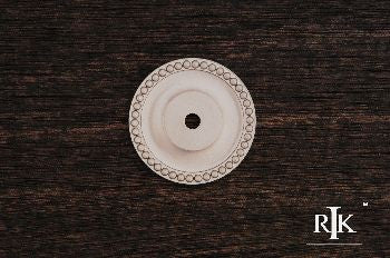 RKI BP-7822-P: 1-5/8" Beaded Single Hole Backplate - Pewter