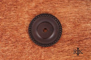 RKI BP-7822-RB: 1-5/8" Beaded Single Hole Backplate - Oil Rubbed Bronze