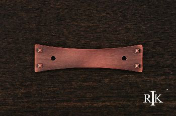 RKI BP-7902-DC: 3" cc Bent Rectangle Backplate - Distressed Copper