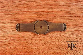 RKI BP-7904-AE: 4" Curved Gill Ends Backplate - Antique English