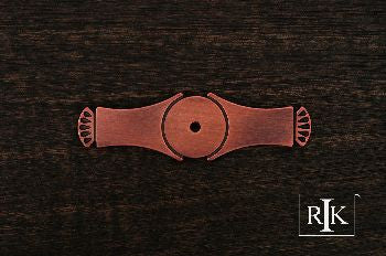 RKI BP-7904-DC: 4" Curved Gill Ends Backplate - Distressed Copper